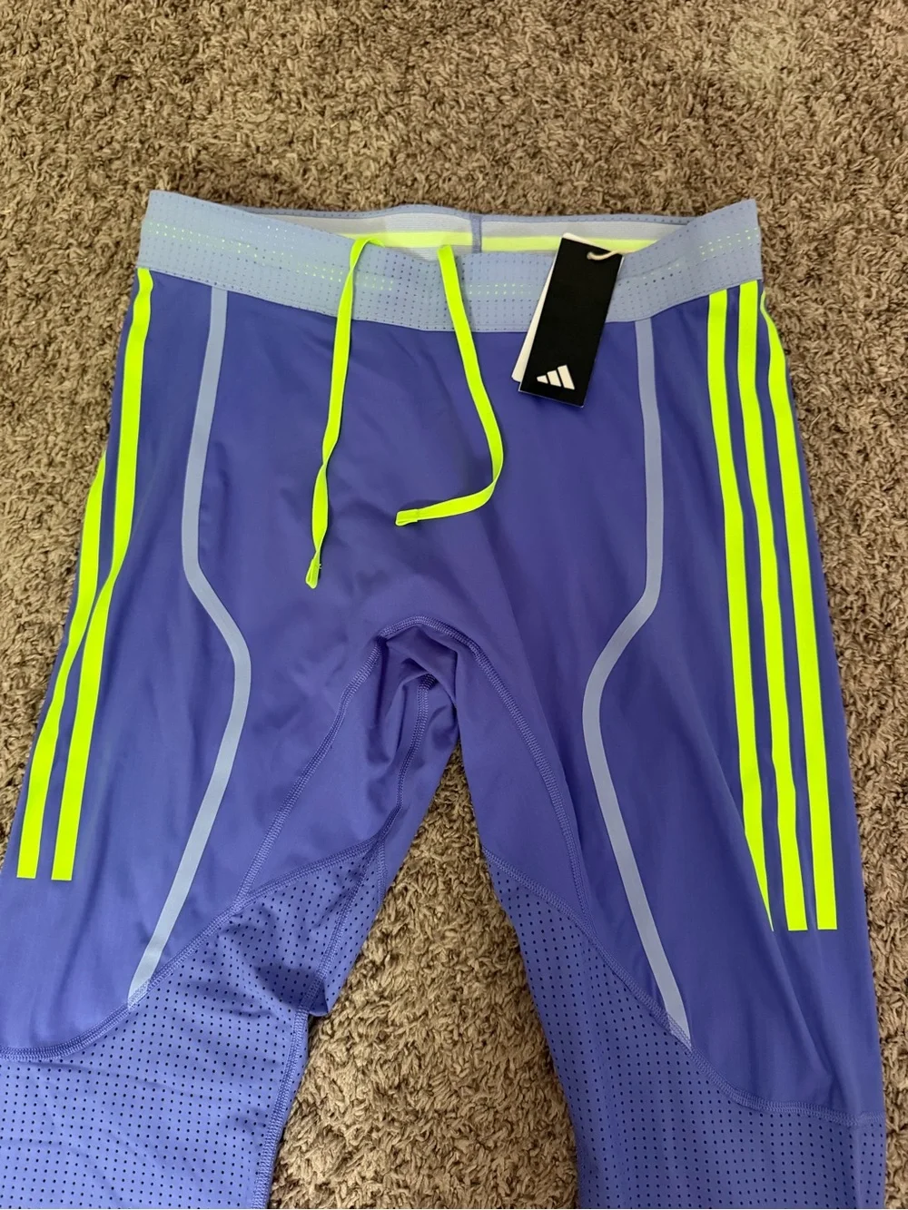 Adidas Pro Elite Promo Track & Field Tights ‘Cobalt Blue’ Men’s Size L (IT2164)